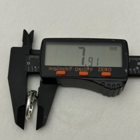 Vintage Sterling Silver Twisted Natural .04ct Diamond Ring Size 5 - Picture 5 of 5